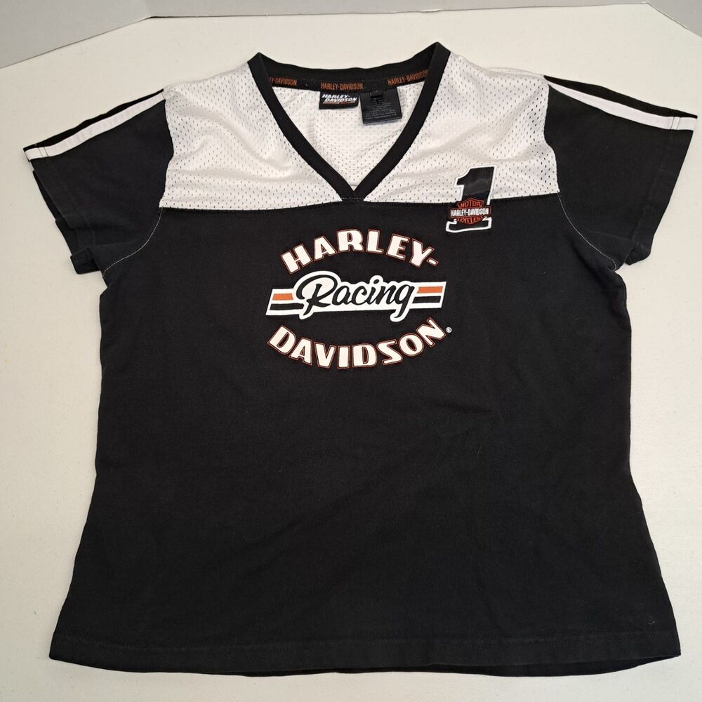 Harley Davidson Authentic Racing Athletic Breathable Shirt Women's L